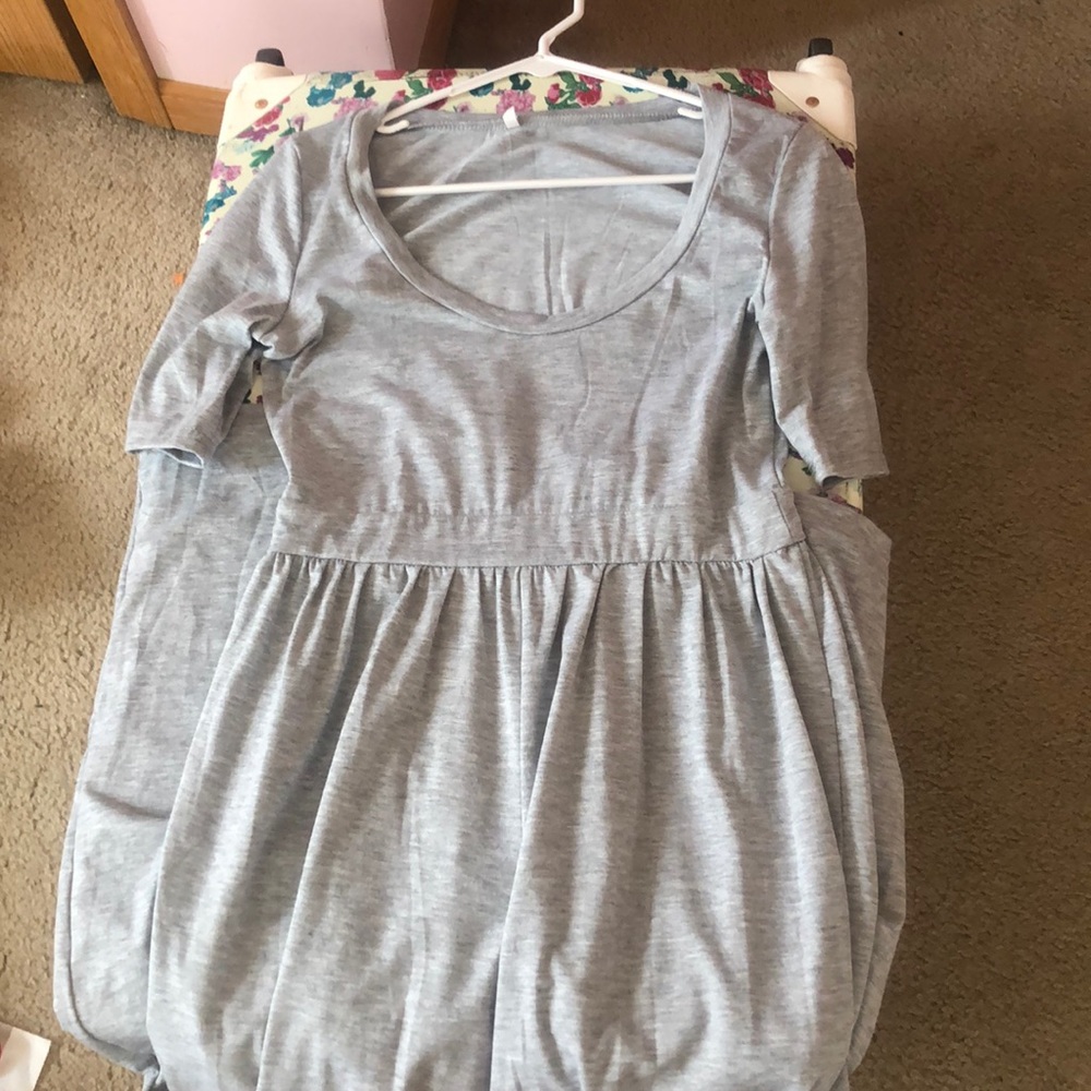 Gray stylish comfy jumpsuit